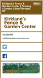 Mobile Screenshot of kirklandsfenceandgarden.com